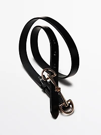 Equestrian nappa leather belt