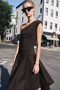 ROBE ASYMÉTRIQUE BIMATIÈRE