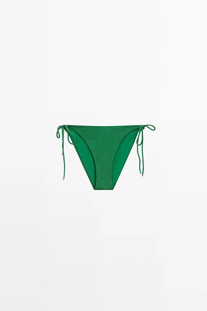 Bas de bikini à nœud brillant