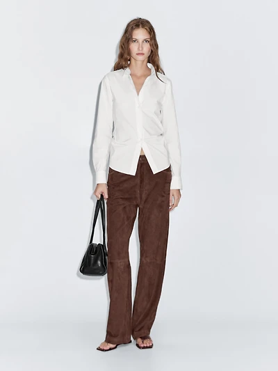 Cotton blend stretch shirt
