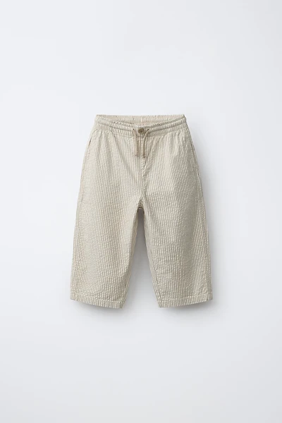 STRIPED SEERSUCKER PANTS