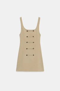 BUTTON MINI DRESS