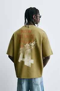 SWEAT DÉLAVÉ TEXTE IMPRIMÉ