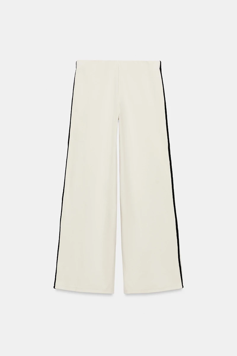 PANTALON LARGE À LISERÉS