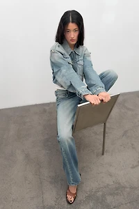 BLOUSON EN JEAN TRF DÉCHIRURES
