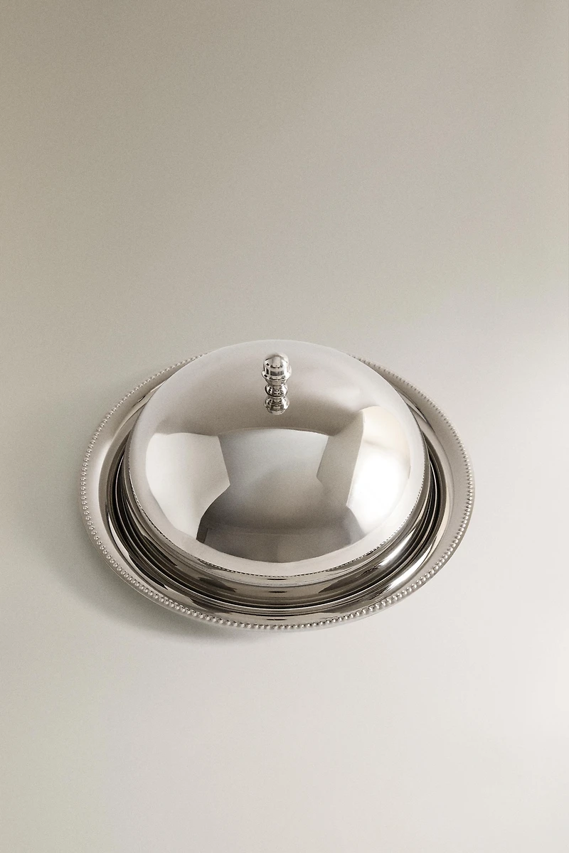 PLATEAU AVEC DÔME ACIER