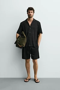 GEOMETRIC JACQUARD REGULAR FIT SHORTS