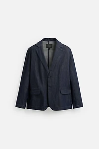 RELAXED FIT DENIM BLAZER