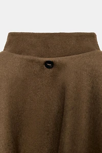 ZW COLLECTION WOOL BLEND CAPE COAT
