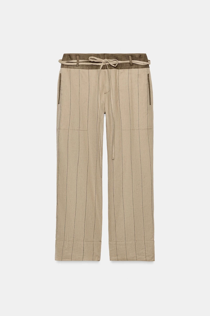 ZW COLLECTION LINEN BLEND PANTS