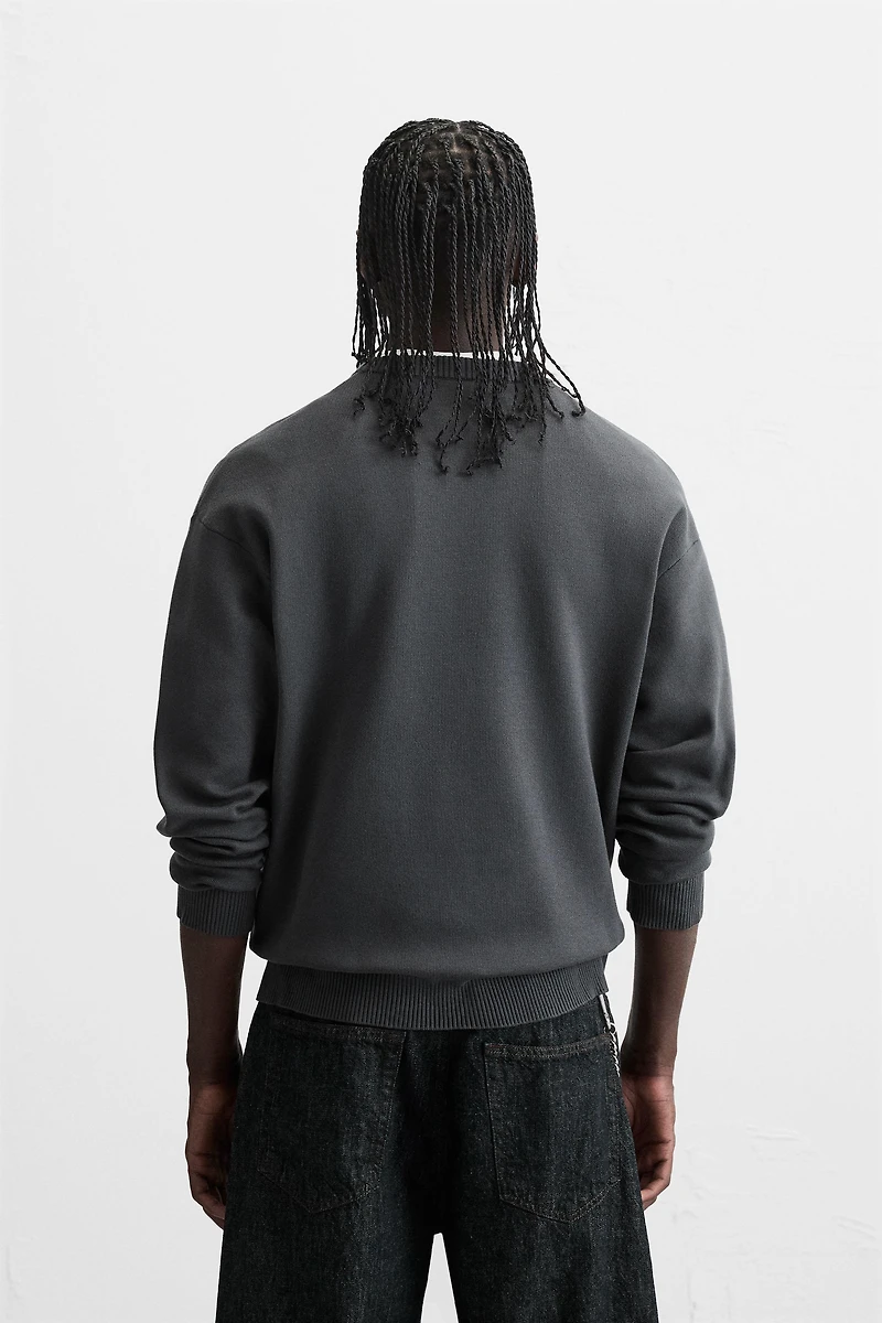 SOFT TEXTURED KNIT SWEATER