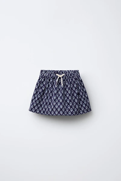 FLORAL CORDUROY SKORT
