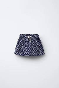 FLORAL CORDUROY SKORT
