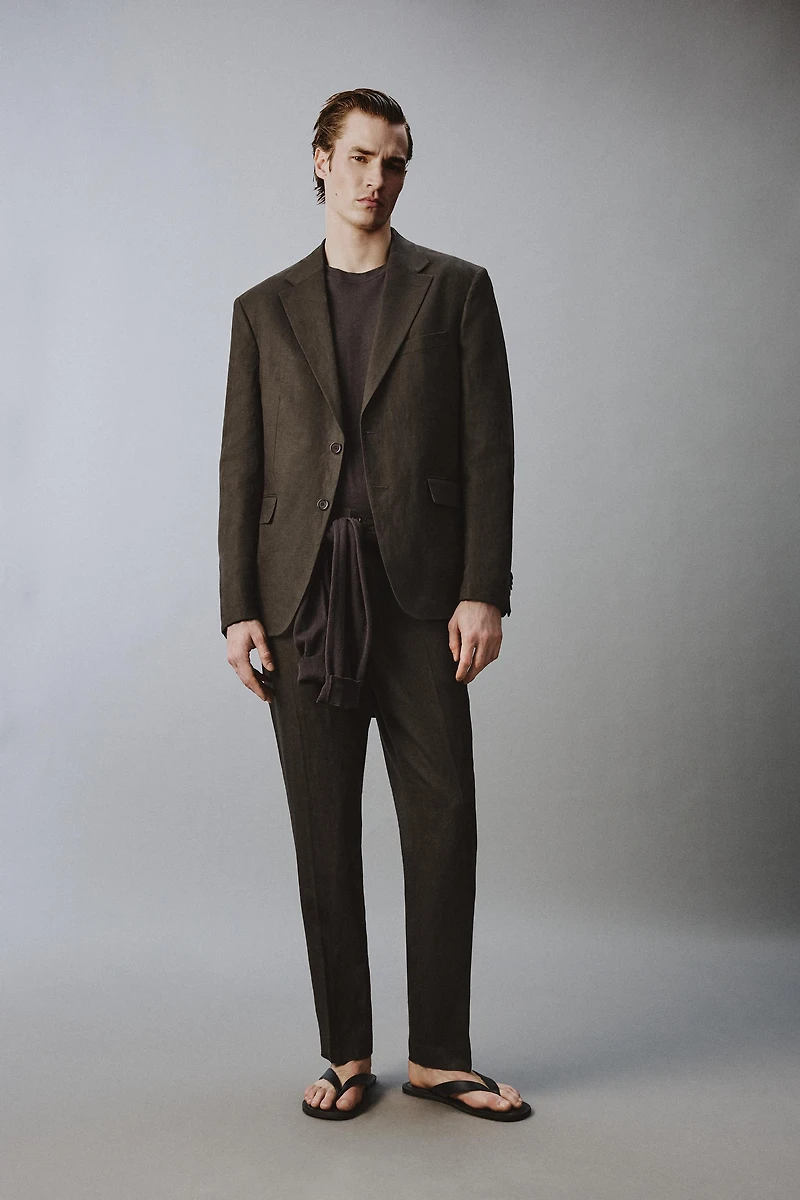 100% LINEN SUIT JACKET
