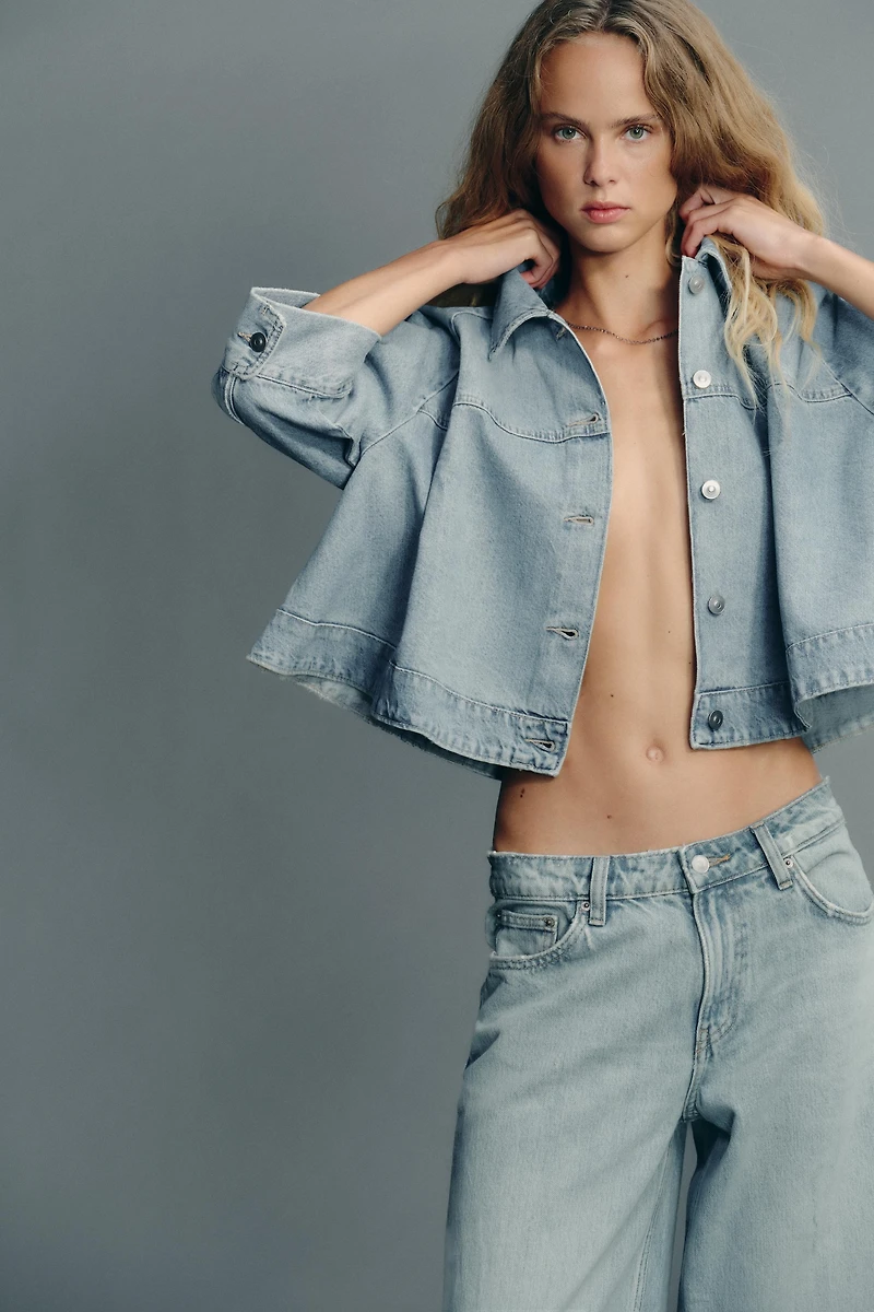 TRF DENIM CAPE JACKET