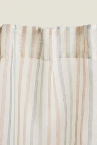 LOW OPACITY MULTICOLORED STRIPED CURTAIN