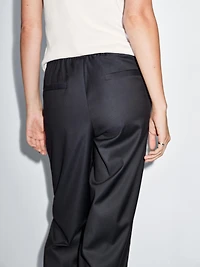 Pantalon à pinces et taille élastique