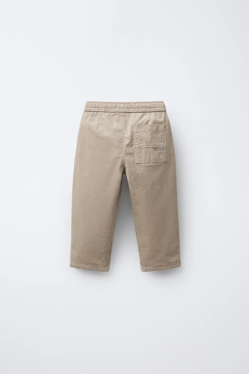 PANTALON EN VELOURS CÔTELÉ FIN DOUBLÉ