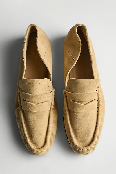 Mocassin en croûte de cuir souple