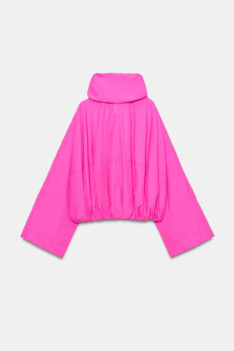 VESTE EN NYLON À COL MONTANT