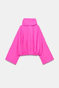 VESTE EN NYLON À COL MONTANT