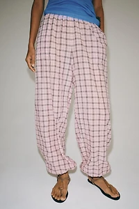 ZW COLLECTION PLAID BALLOON PANTS