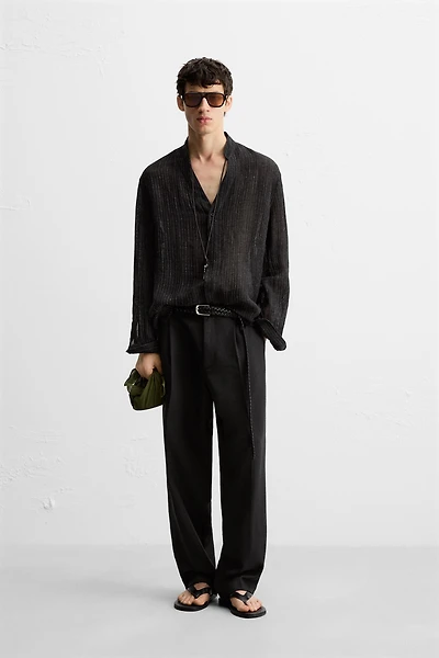 CHEMISE STRUCTURÉE SEMI-TRANSPARENTE