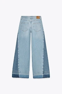 Z1975 CONTRAST MID-RISE WIDE LEG JEANS