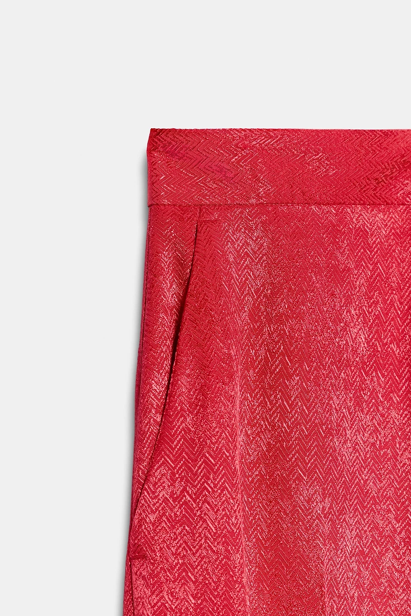 JACQUARD STRAIGHT LEG PANTS