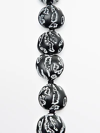 Short pendant with irregular beads