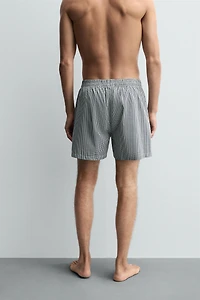 BOXER EN POPELINE À CARREAUX HARRY LAMBERT FOR ZARA X DISNEY