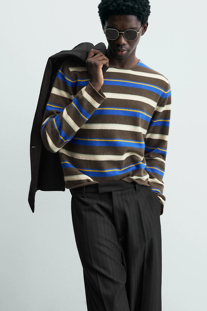 LIMITED EDITION STRIPED JACQUARD JUMPER
