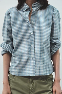 FITTED PLAID SHIRT