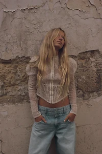 LACE CORSET JACKET TOP