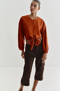 CROPPED TIE TOP