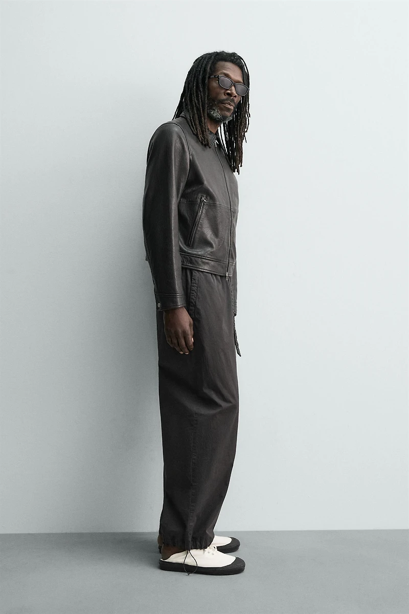 BLOUSON EN CUIR AARON LEVINE X ZARA