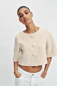 CROPPED KNIT CARDIGAN