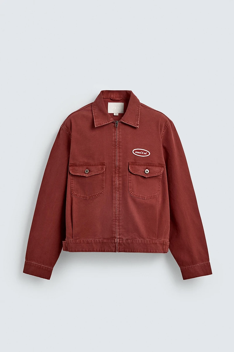 CROPPED FIT PATCH JACKET