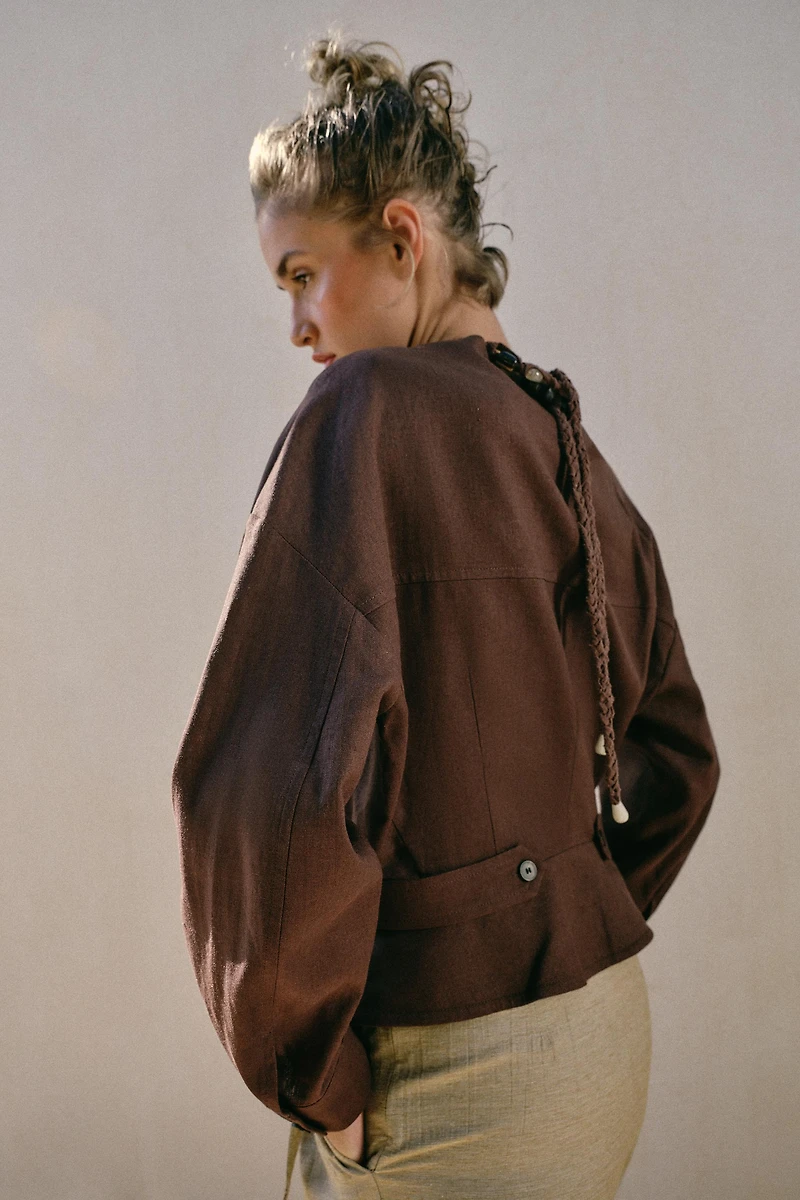 LINEN WRAP JACKET
