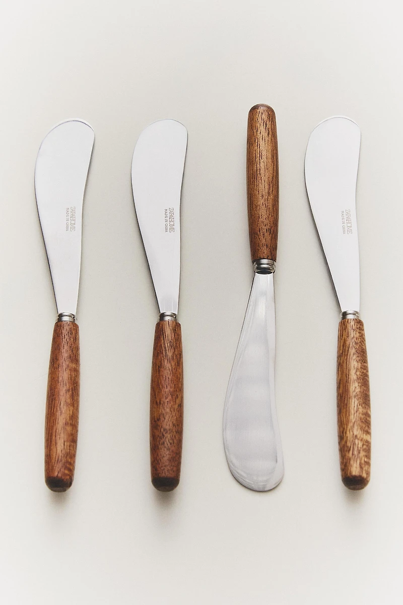 PACK OF WOODEN BUTTER KNIVES (PACK OF 4)