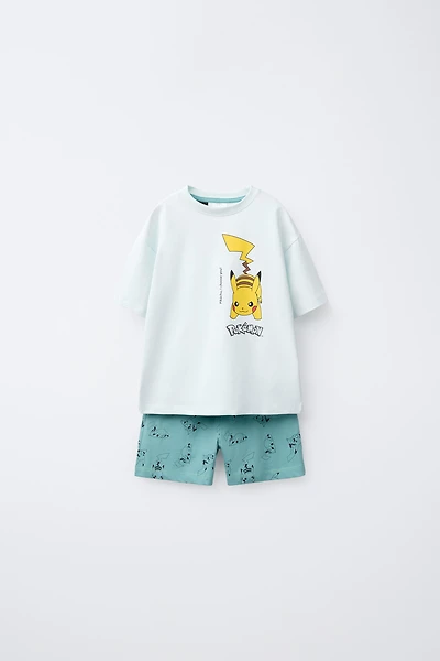 6-14 YEARS/ PIKACHU POKÉMON ™ T-SHIRT AND BERMUDA PAJAMAS