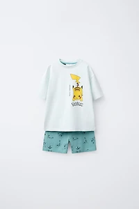 6-14 YEARS/ PIKACHU POKÉMON ™ T-SHIRT AND BERMUDA PAJAMAS