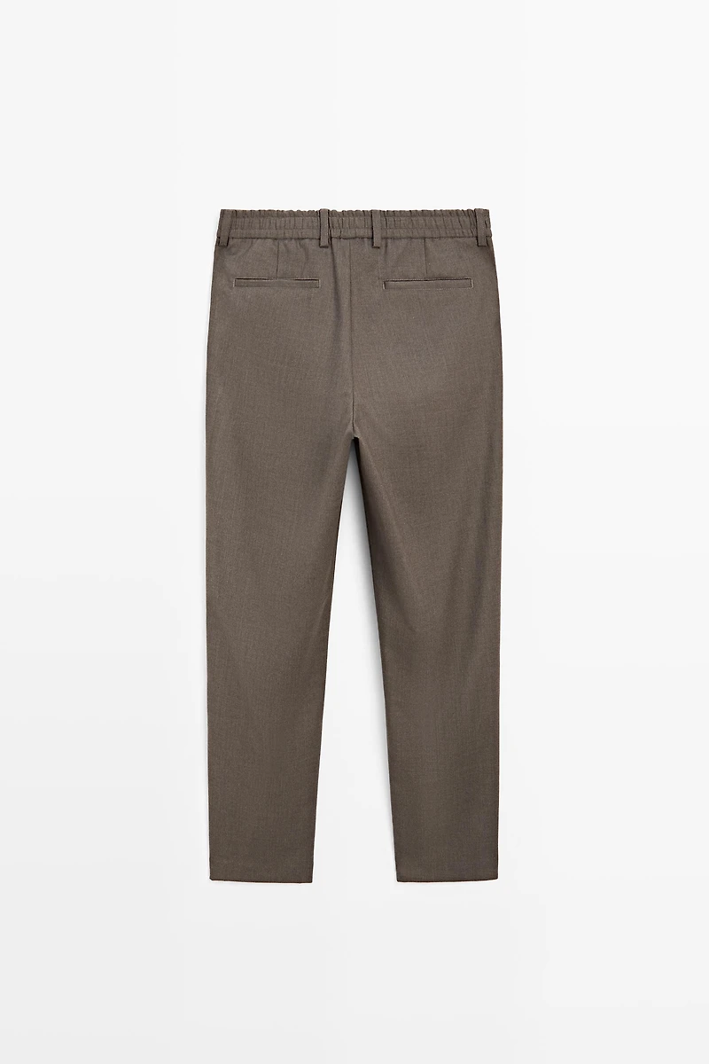 Wool-blend coordinating pants