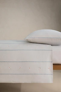 KIDS' FLORAL AND STRIPE DUVET COVER