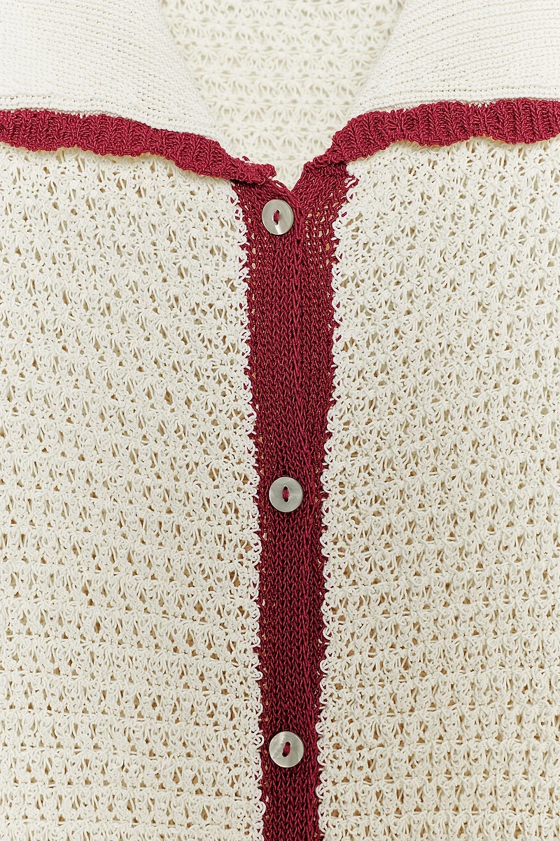 KNITTED POLO JACKET