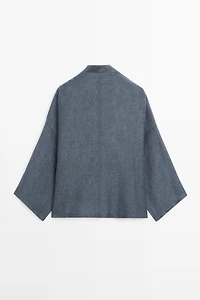100% linen V-neck kimono