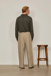 Cotton poplin trousers with darts - LIMITED EDITION