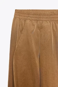 PANTALON EN NYLON BOUFFANT AVEC POIGNETS ÉLASTIQUES