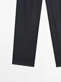 Pantalon à pinces et taille élastique