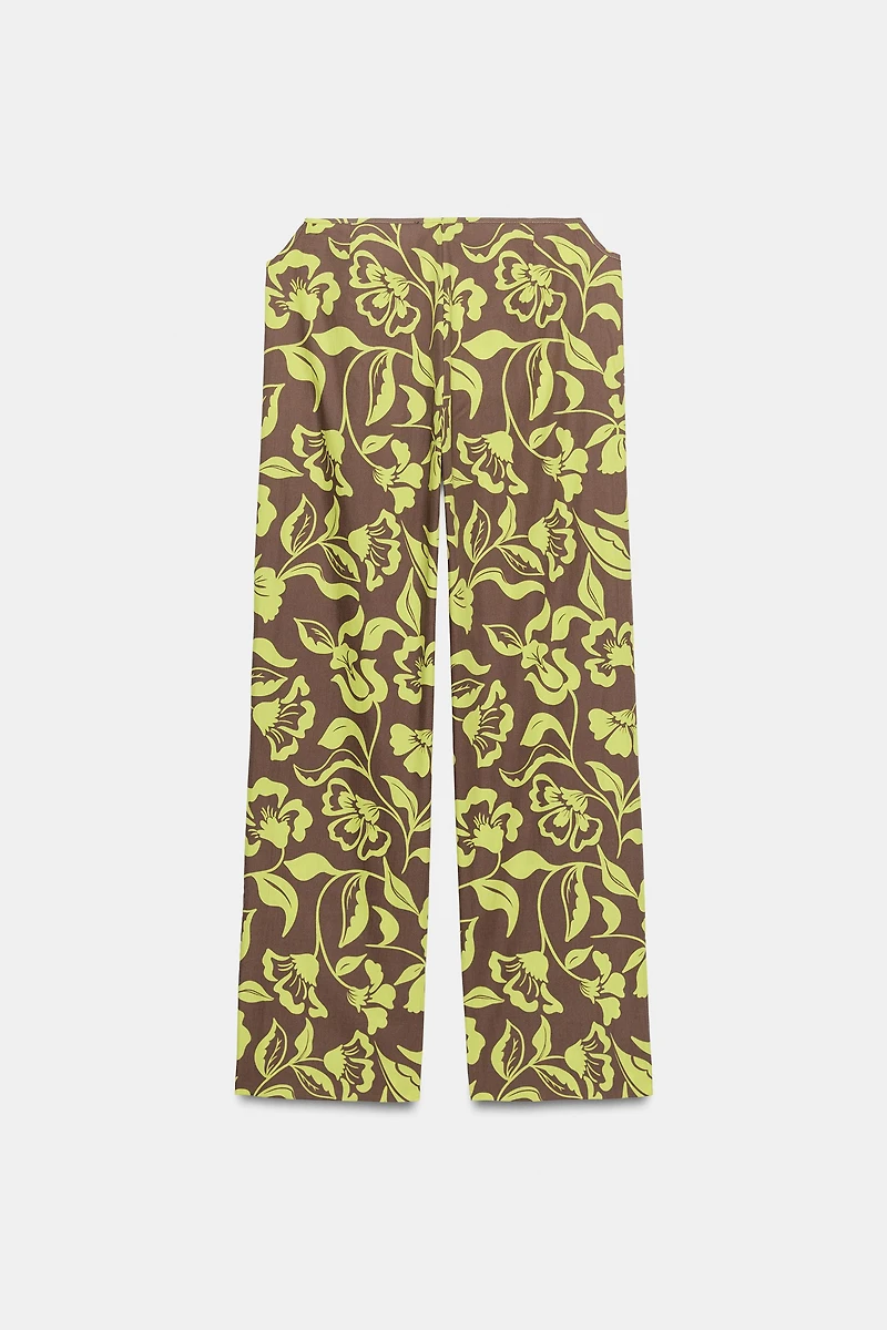 VENTED PRINTED PANTS